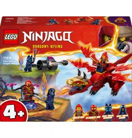 LEGO Ninjago Dragons Rising Set mit Drache, Minifiguren und Blitzen, geeignet für Kinder ab 4 Jahren.