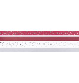 Faltstreifen Stern silber