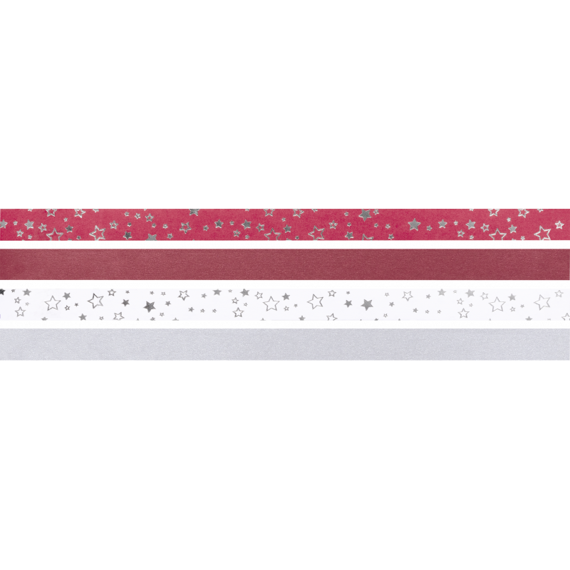 Faltstreifen Stern silber