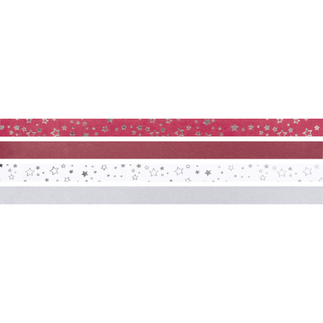 Faltstreifen Stern silber