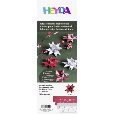 Faltstreifen Stern silber