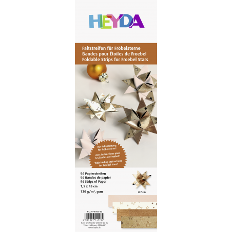 Faltstreifen Stern bronze