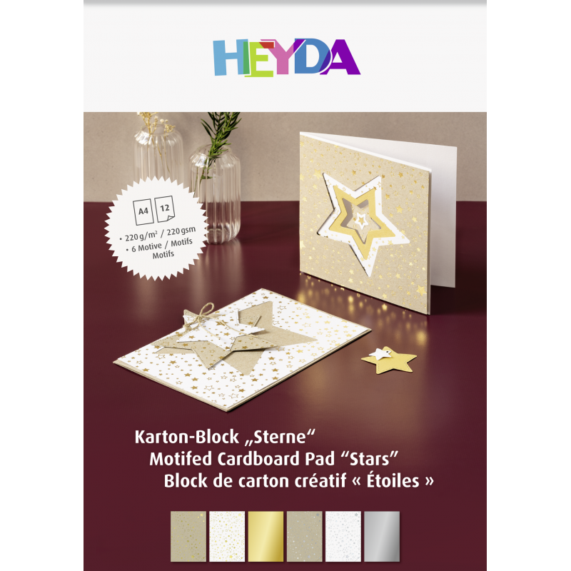KartonBlock Sterne A4 12Blatt