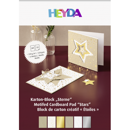 KartonBlock Sterne A4 12Blatt