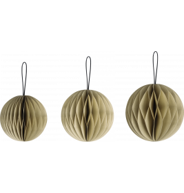 Waben-Kugel Set 3er natur
