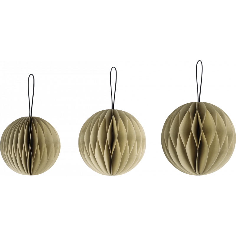 Waben-Kugel Set 3er natur