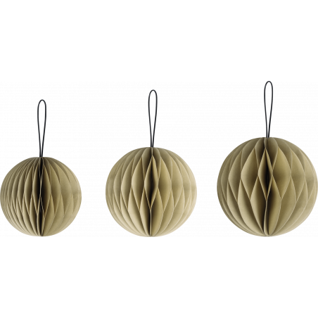 Waben-Kugel Set 3er natur