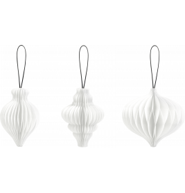 Waben-Tropfen Set 3er weiss