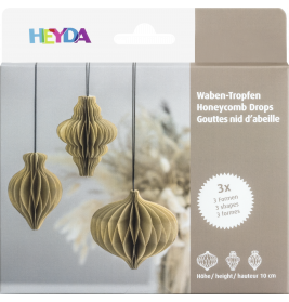 Waben-Tropfen Set 3er natur