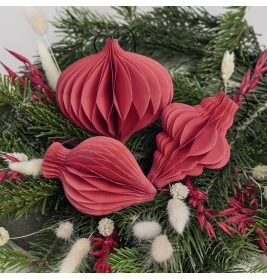 Waben-Tropfen Set 3er rot