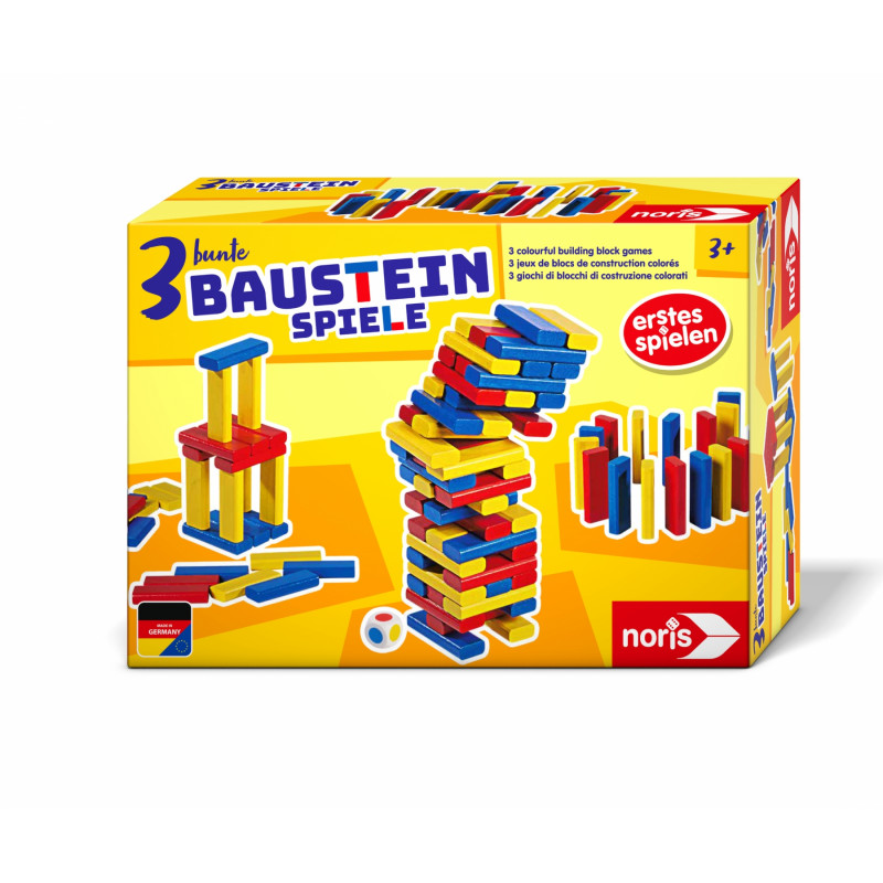 Dreier-Set bunter Bausteinspiele für Kinder ab 3 Jahren. Bauspaß mit farbenfrohen Steinen. Dreier-Set bunter Bausteinspiele für Kinder ab 3 Jahren. Bauspaß mit farbenfrohen Steinen.