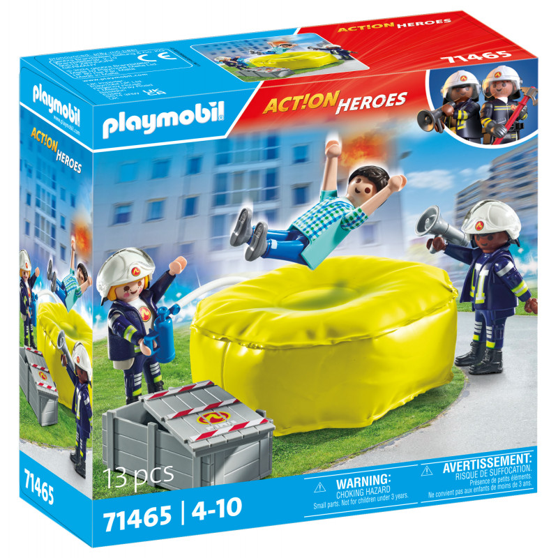 PLAYMOBIL 71465 Feuerwehrleute mit Luftkissen