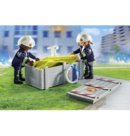 PLAYMOBIL 71465 Feuerwehrleute mit Luftkissen