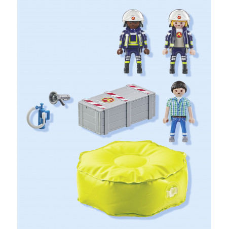 PLAYMOBIL 71465 Feuerwehrleute mit Luftkissen