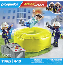 PLAYMOBIL 71465 Feuerwehrleute mit Luftkissen