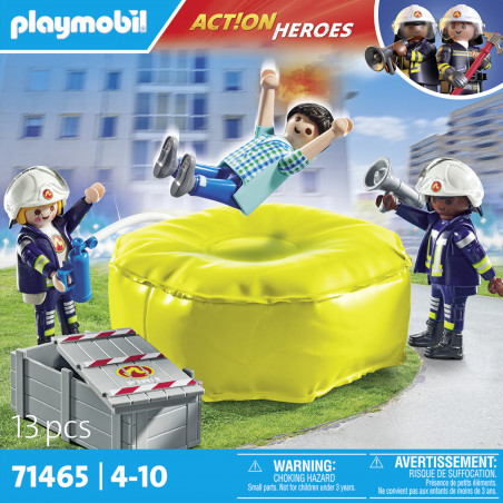 PLAYMOBIL 71465 Feuerwehrleute mit Luftkissen