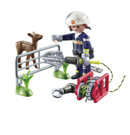 PLAYMOBIL 71467 Feuerwehr-Tierrettung