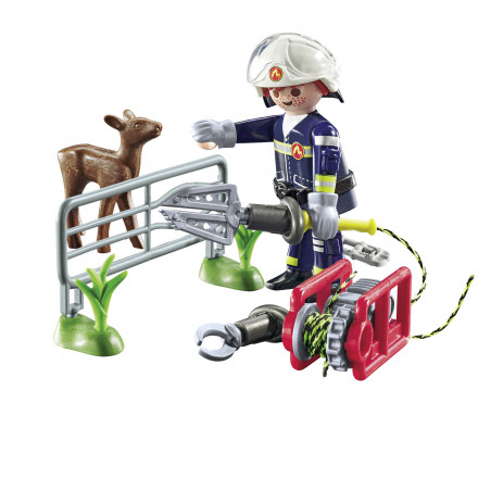 PLAYMOBIL 71467 Feuerwehr-Tierrettung