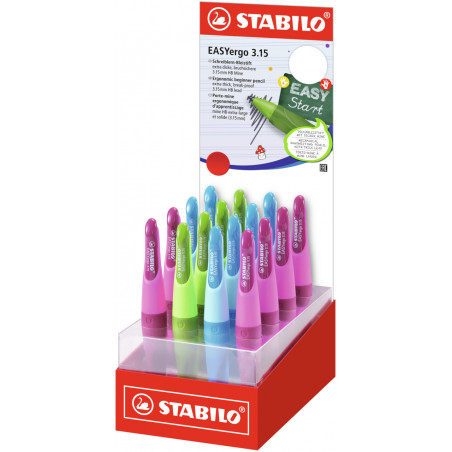 Ergonomischer Druck-Bleistift für Rechtshänder - STABILO EASYergo 3.15 in hellgrün/dunkelgrün - Einz