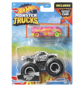 Mattel GRH81 Hot Wheels Monster Trucks 1:64 Die Cast Truck + Car Promo, sortiert