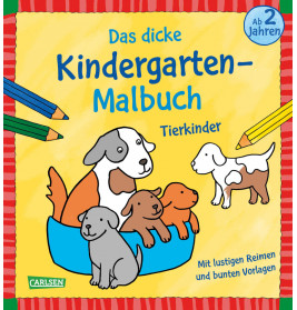 Das dicke Kindergarten-Malbuch: Tierkinder