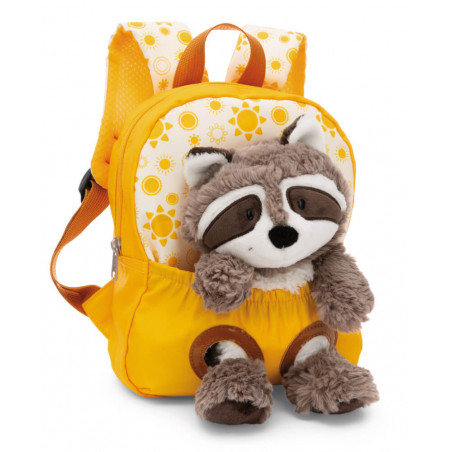 Rucksack mit Waschbär Plüschtier