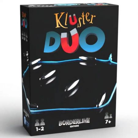 Kluster Duo: Spielbox mit Magneten und Seil für 1-2 Spieler ab 7 Jahren von Borderline Editions.