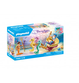 Playmobil Princess Magic Set mit Unterwasserfiguren, Seepferdchen und goldenem Streitwagen.