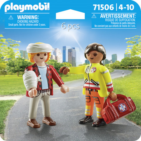 PLAYMOBIL 71506 DuoPack Sanitäterin mit Patient