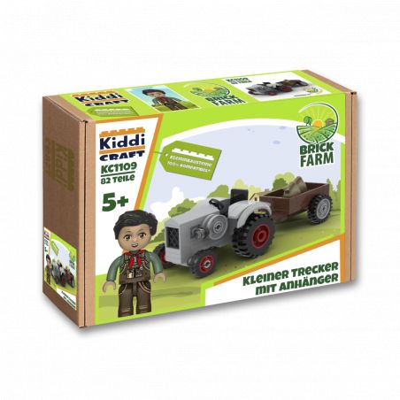 Kiddicraft Kleiner Trecker mit Anhänger