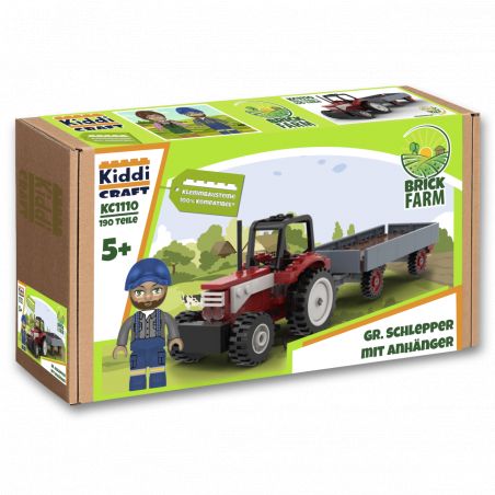 Kiddicraft Großer Schlepper mit Anhänger