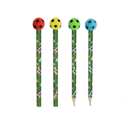 TAKE ACTION Bleistifte & Radierer Fußball, sortiert (1 Stück)