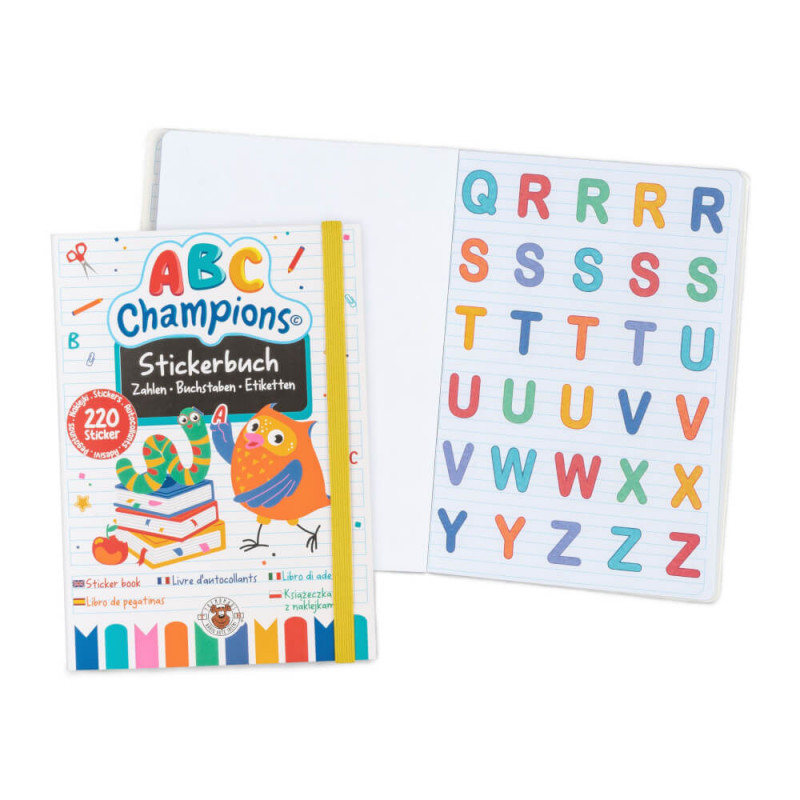ABC CHAMPIONS Stickerbücher 220-teilig Erstklassiger Stickerspaß für Deine Schulsachen!