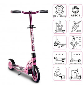 SIX DEGREES Aluminium Scooter Junior 180/145 mm pink