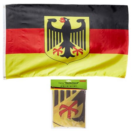 Fahne Deutschland 60x90cm mit Adler, 2 Metallösen