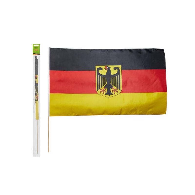 Stabfahne Deutschland 60x90cm Adler, 110x0,8cm Stiel