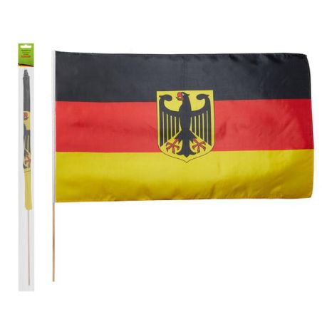 Stabfahne Deutschland 60x90cm Adler, 110x0,8cm Stiel