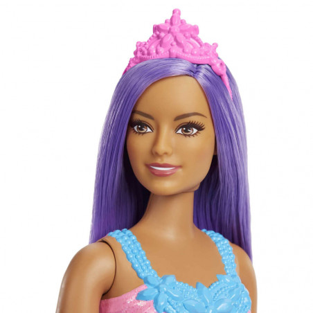 Mattel HGR17 Barbie Dreamtopia Prinzessinnen-Puppe (kurvig, brünettes Haar), ab 3 Jahren