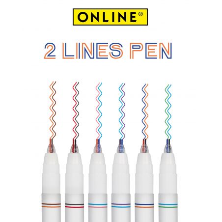 2 Lines Pen 6er Set