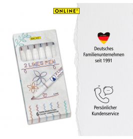 2 Lines Pen 6er Set