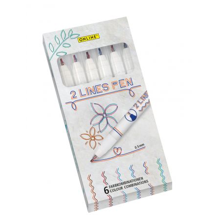 2 Lines Pen 6er Set