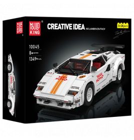 Box des Mold King Sportwagen-Bausets mit weiß-rotem Auto-Modell auf der Vorderseite.