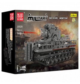 Box des Military No. Karl Mortar Bausatzes mit grauem Panzermodell auf der Vorderseite.