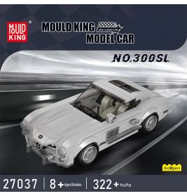 Modellauto-Bausatz im LEGO-Stil, weißer Klassiker, 322 Teile, ab 8 Jahren, MOULD KING 300SL.