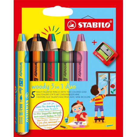 Aquarellbuntstift woody 3 in 1 duo