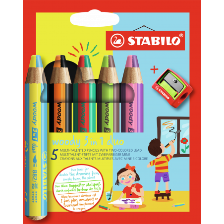 Aquarellbuntstift woody 3 in 1 duo