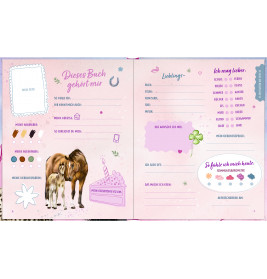 Freundebuch: Pferdefreunde (Wendepailletten)