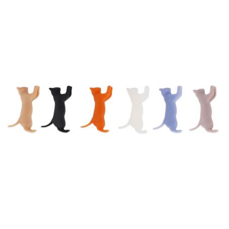 Set of 6 Drink Markers Multico lors Kitty