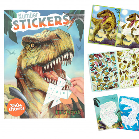 Dino World Number Sticker