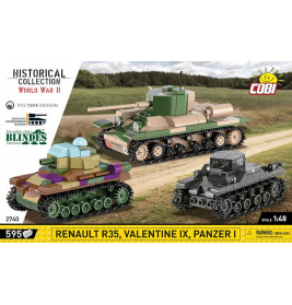 COBI 2740 EXECUTIVE Museum set-PAZER I,VALENTINE IX,RENAULT R35